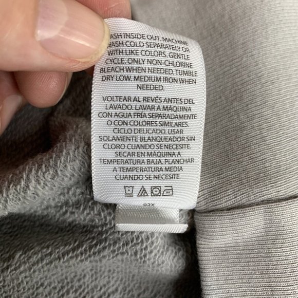 Time And Tru Cowl Neck Sweatshirt Women's XL LS Grey Heather Side Seam Pockets - Picture 9 of 10